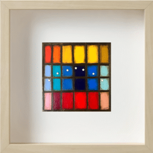 My colourful flag Art wall print, "My bandera a full color" impresion enmarcada,